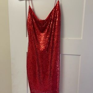 B.Darlin Bodycon Red Full Sequin Homecoming Dress•Cocktail Dress